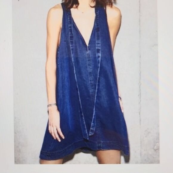 Rails • Rhiannon Chambray Mini Dress Dark Vintage small - Picture 2 of 9